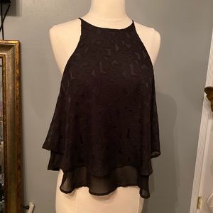Black Chiffon Blouse